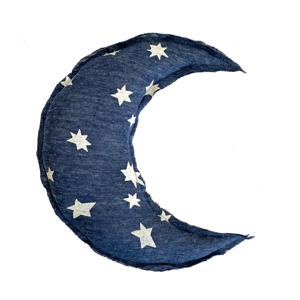 Crescent moon pillow- Star cluster print