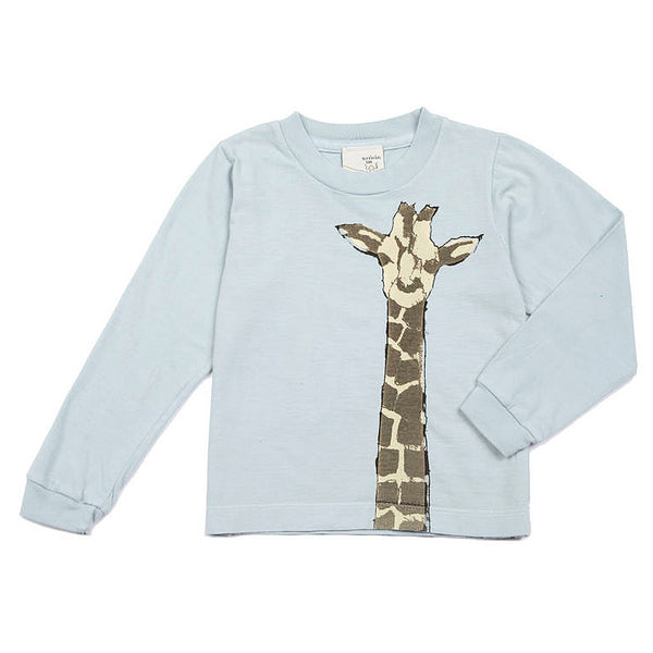 Long sleeve organic tee- Giraffe print