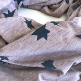 Lightweight raw edge scarf - Blue star cluster print