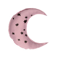Moon shaped pillow- Star cluster print