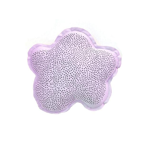 Small cloud shaped lilac pillow- Speckled print